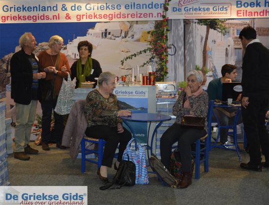 De griekse Gids op de vakantiebeurs